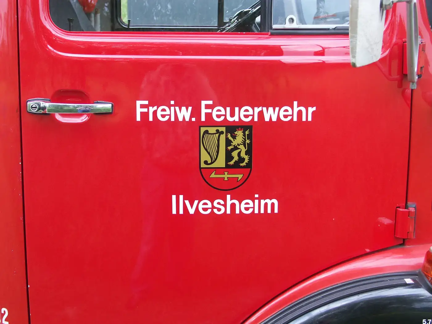 Detailaufnahme der historischen Drehleiter DL 22