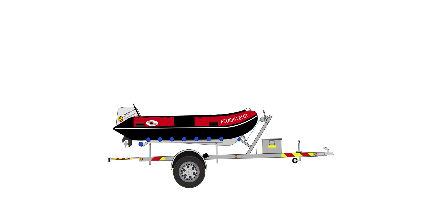 Rettungsboot RTB der Feuerwehr Ilvesheim, Fahrzeuggrafik